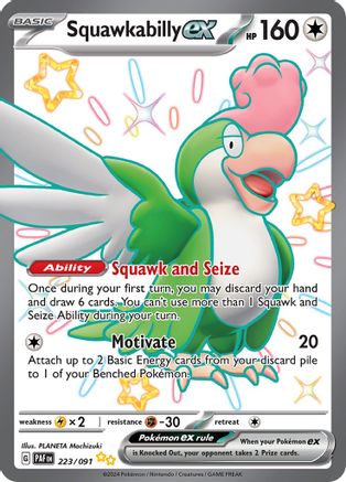 Squawkabilly ex 223/091 - SV Paldean Fates Holofoil