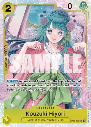 Kouzuki Hiyori (OP06-106) - Wings of the Captain Foil