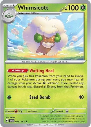 Whimsicott 015/162 - SV05 Temporal Forces Holofoil