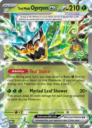 Teal Mask Ogerpon ex 025/167 - SV06 Twilight Masquerade Holofoil