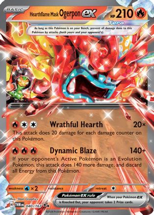 Hearthflame Mask Ogerpon ex 040/167 - SV06 Twilight Masquerade Holofoil