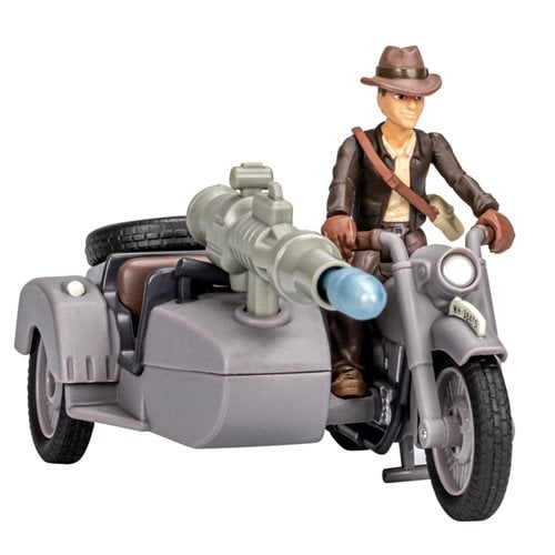 Indiana Jones Worlds of Adventure Indiana Jones mit Motorrad- und Beiwagen-Actionfiguren-Set 