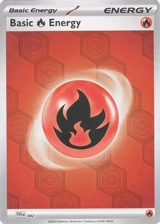 Basic Fire Energy 002 - SV Shrouded Fable Reverse Holofoil