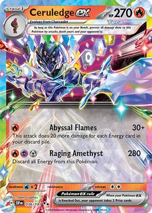 Ceruledge ex 036/191 - SV08 Surging Sparks Holofoil