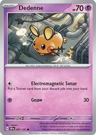 Dedenne 087/191 - SV08 Surging Sparks Reverse Holofoil