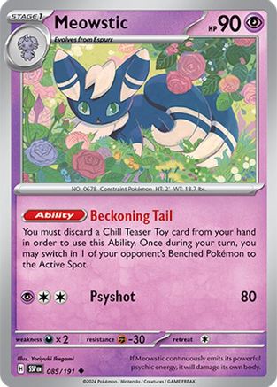 Meowstic 085/191 - SV08 Surging Sparks Reverse Holofoil