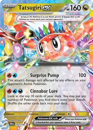 Tatsugiri ex 142/191 - SV08 Surging Sparks Holofoil