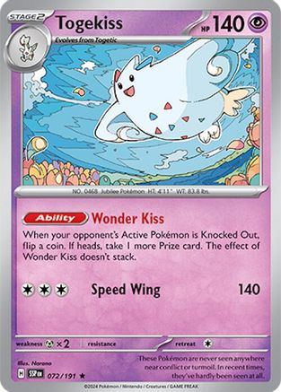 Togekiss 072/191 - SV08 Surging Sparks Holofoil