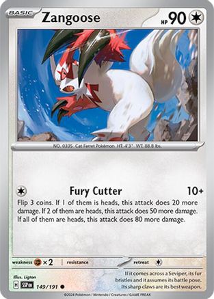 Zangoose 149/191 - SV08 Surging Sparks Reverse Holofoil