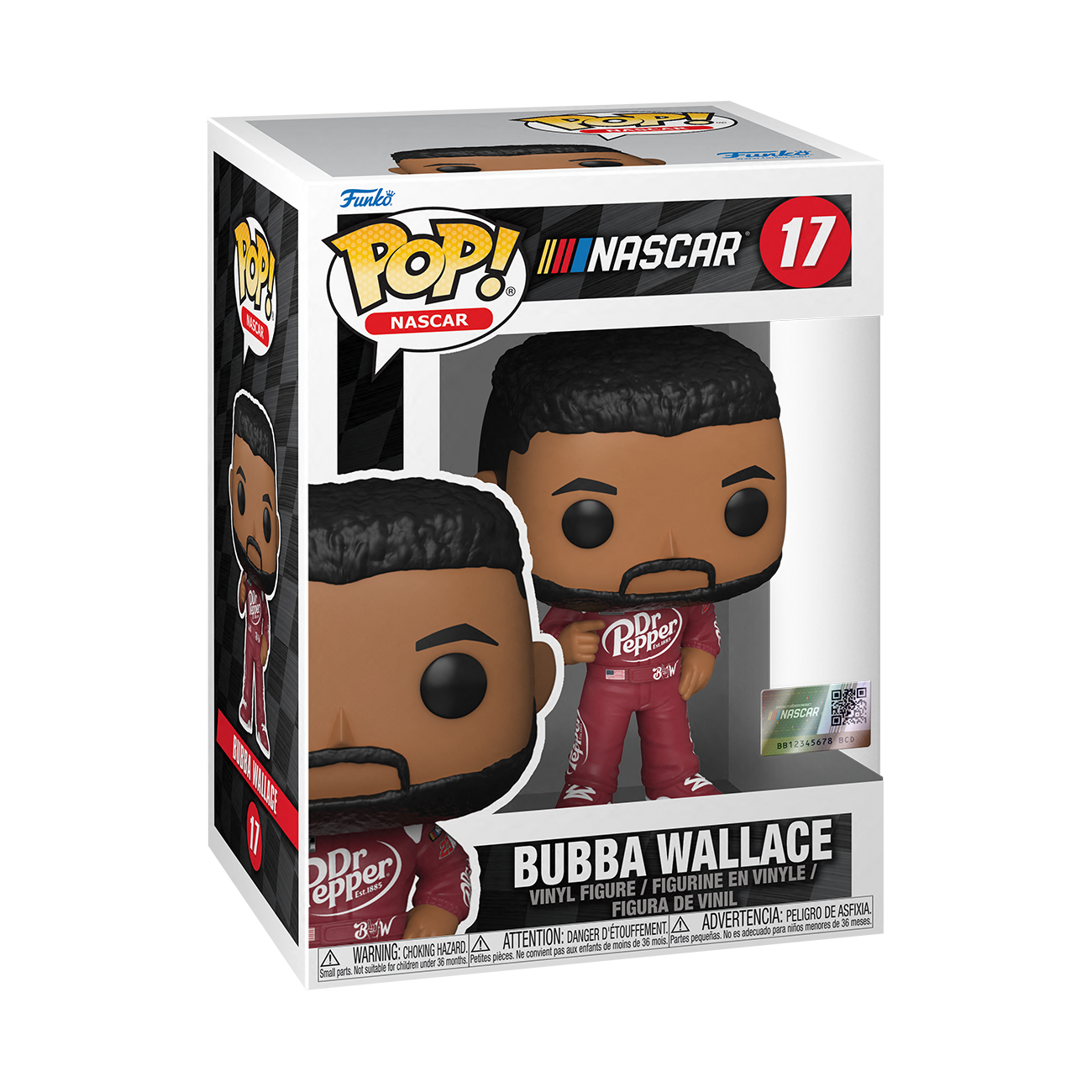 Funko Pop! NASCAR: Bubba Wallace (Dr Pepper) Vinyl Figure