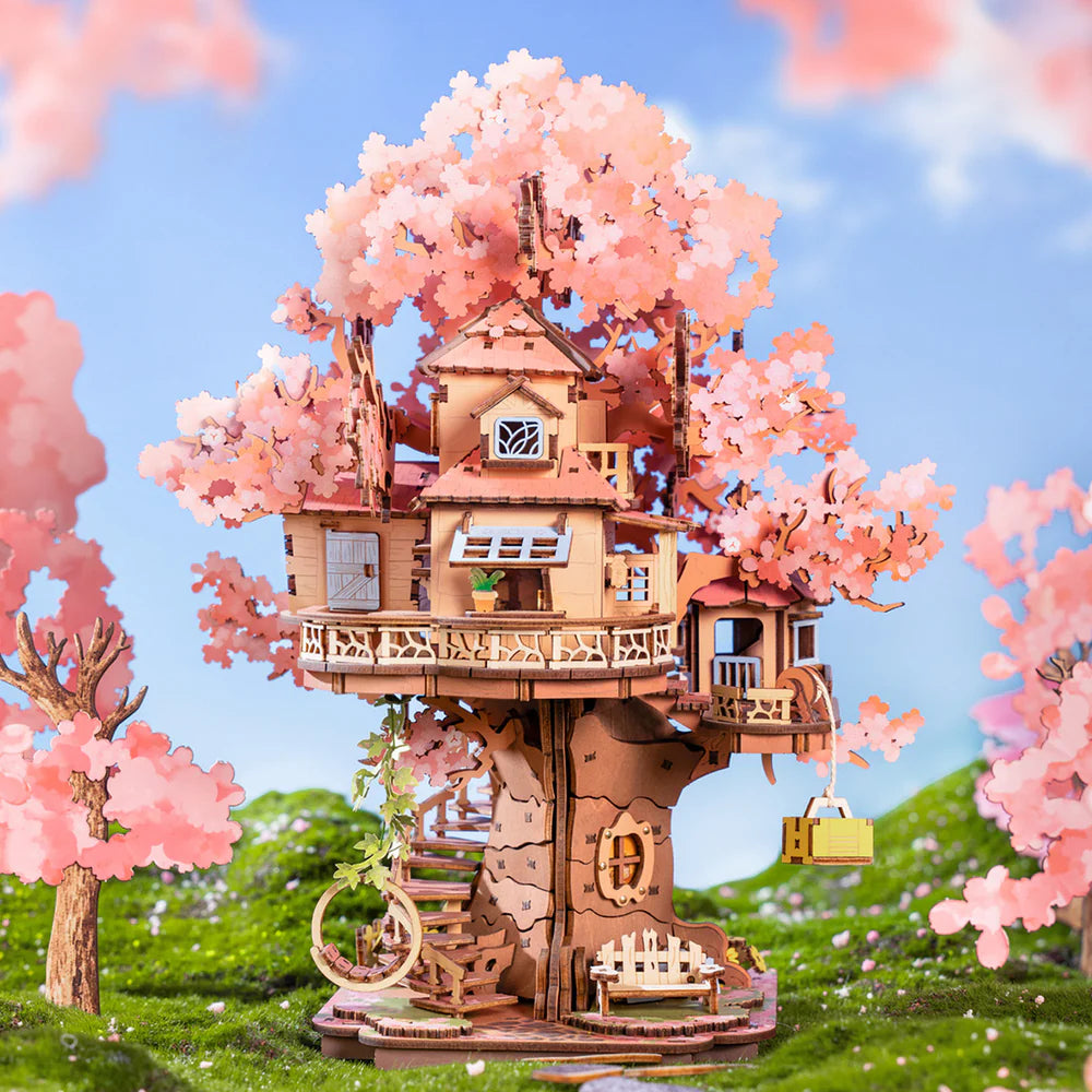 Rolife Sakura Tree House DIY Wooden 3D Puzzle
