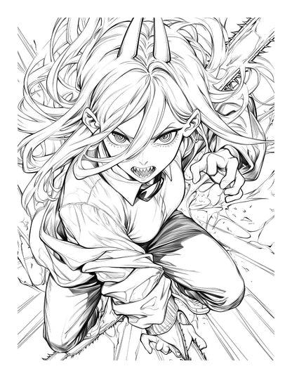 Anime Chronicles: Devil’s Edge – A Chainsaw Man Coloring Book (Volume 4) PDF
