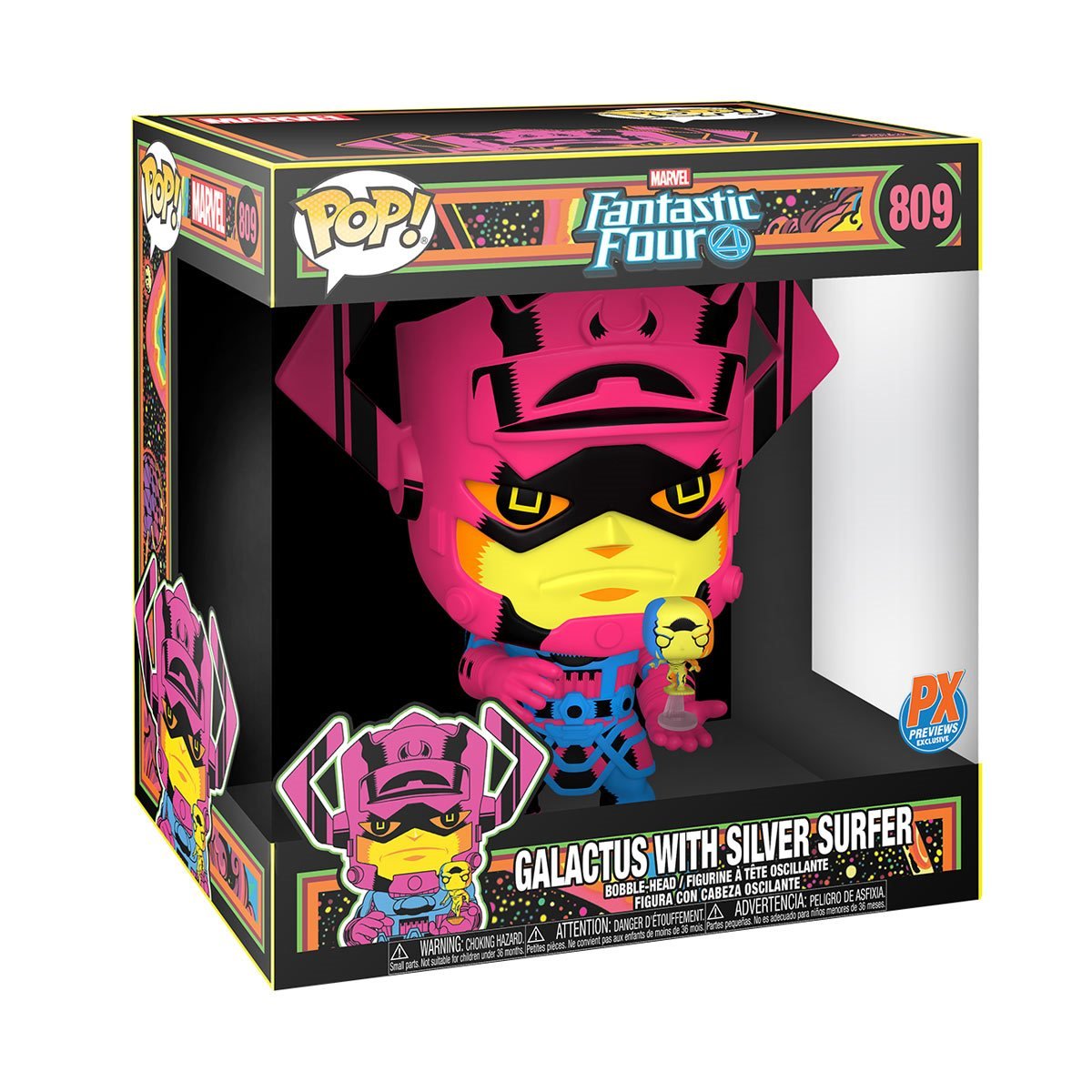 Funko Pop! Marvel Galactus with Silver Surfer Black Light Version Jumbo 10-Inch