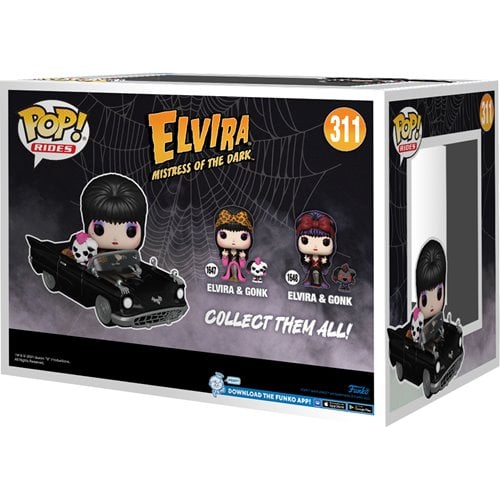 Funko Pop! 311 Rides - Elvira: Mistress of the Dark - Elvira & Gonk Deluxe Vinyl Figure