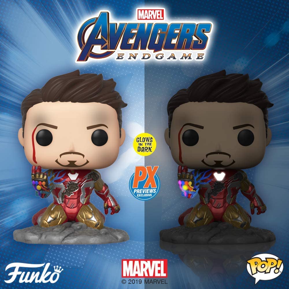 Funko Pop Avengers Endgame: I Am Iron Man Glow-in-The-Dark Deluxe Vinyl Figure