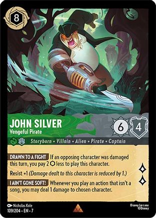 John Silver - Vengeful Pirate (109/204) - Archazias Island Cold Foil