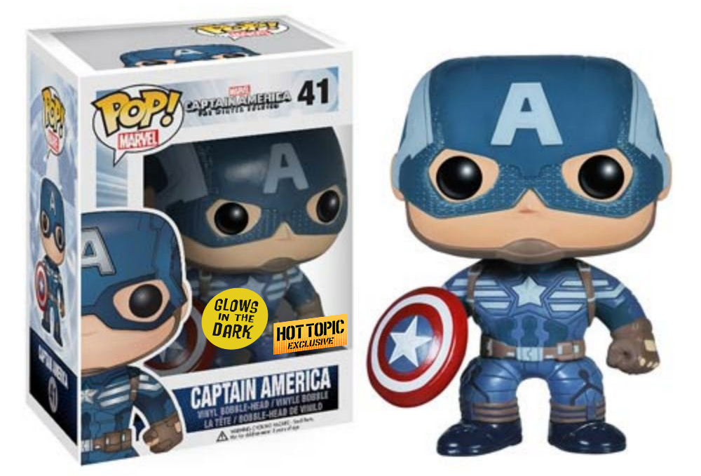 POP! Marvel: 41 CPT America The Winter Soldier, CPT America (GITD) Exclusive