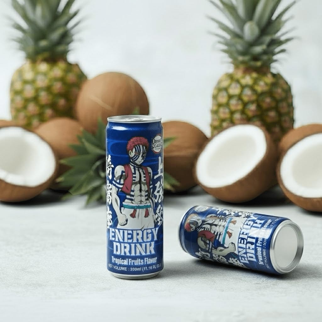 Demon Slayer Kimetsu no Yaiba Tropical Fruit Energy Drink – 11.16 fl oz Can