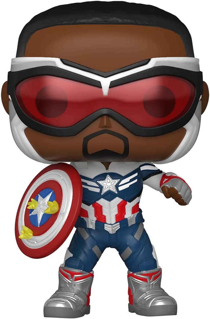 Funko POP Marvel: Falcon and The Winter Soldier - Captain America (Sam Wilson) with Shield Year of The Shield Amazon Exclusive