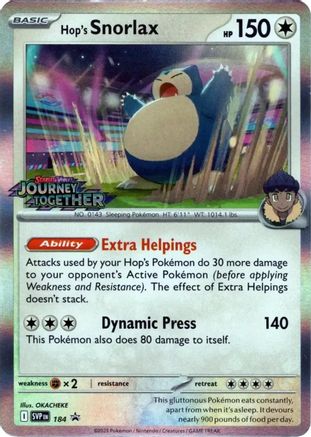 Hop's Snorlax 184 - SV Scarlet & Violet Promo Cards - Holofoil