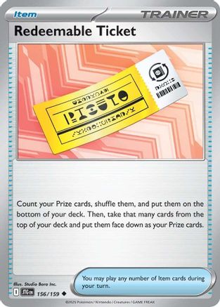 Redeemable Ticket 156/159 - SV09 Journey Together