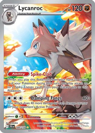 Lycanroc 166/159 - SV09 Journey Together Holofoil