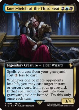 Emet-Selch of the Third Seat (Extended Art) (FIC-170) - Commander: FINAL FANTASY Foil