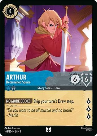 Arthur - Determined Squire (168/204) - Reign of Jafar Cold Foil