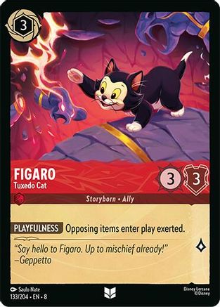 Figaro - Tuxedo Cat (133/204) - Reign of Jafar Cold Foil