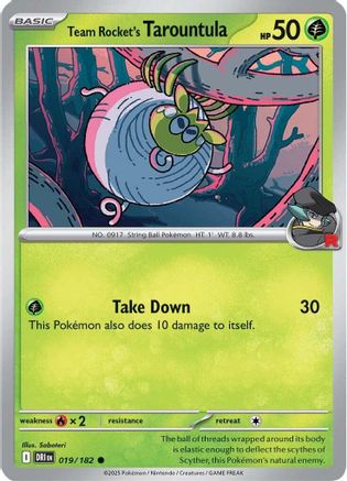 Team Rocket's Tarountula 019 - SV10 Destined Rivals Reverse Holofoil