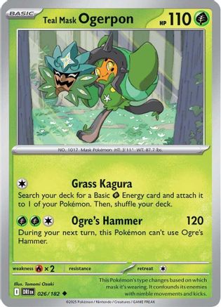 Teal Mask Ogerpon 026 - SV10 Destined Rivals
