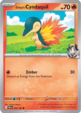 Ethan's Cyndaquil 032 - SV10 Destined Rivals Reverse Holofoil