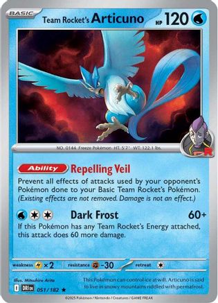 Team Rocket's Articuno 051 - SV10 Destined Rivals Reverse Holofoil
