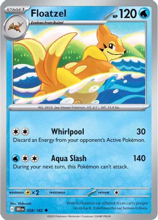 Floatzel 058 - SV10 Destined Rivals Reverse Holofoil