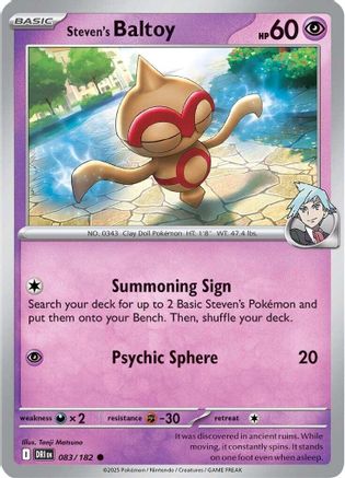 Steven's Baltoy 083 - SV10 Destined Rivals