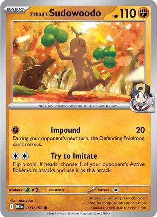 Ethan's Sudowoodo 093 - SV10 Destined Rivals Reverse Holofoil