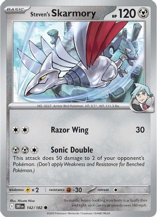 Steven's Skarmory 142 - SV10 Destined Rivals Reverse Holofoil