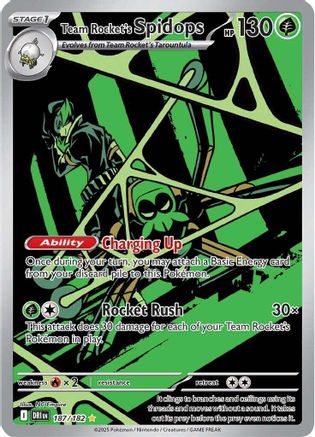 Team Rocket's Spidops 187/182 - SV10 Destined Rivals Holofoil