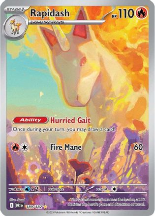 Rapidash 189/182 - SV10 Destined Rivals Holofoil