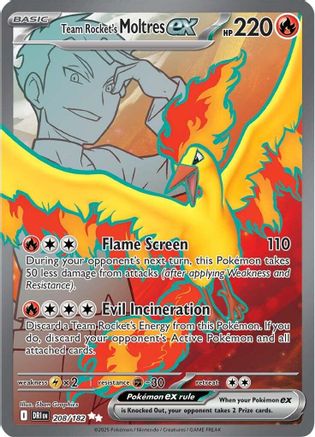 Team Rocket's Moltres ex 208/182 - SV10 Destined Rivals - Holofoil