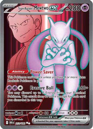 Team Rocket's Mewtwo ex 213/182 - SV10 Destined Rivals Holofoil