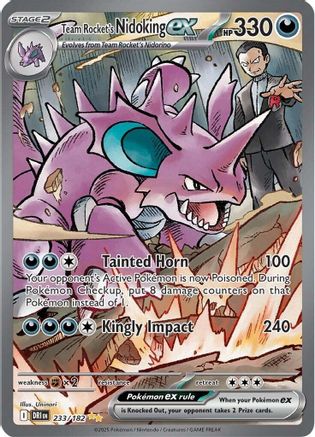 Team Rocket's Nidoking ex 233/182 - SV10 Destined Rivals Holofoil