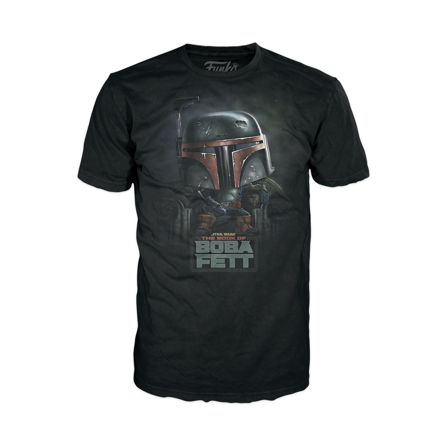 Funko Boxed Tee: Star Wars Book Of Boba Fett - Boba Fett On Throne