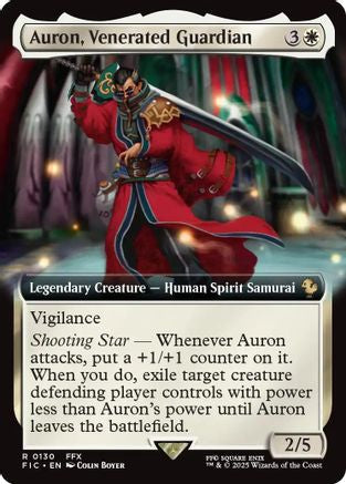 Auron, Venerated Guardian (Extended Art) (FIC-130) - Commander: FINAL FANTASY Foil