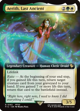 Aerith, Last Ancient (Extended Art) (FIC-163) - Commander: FINAL FANTASY Foil