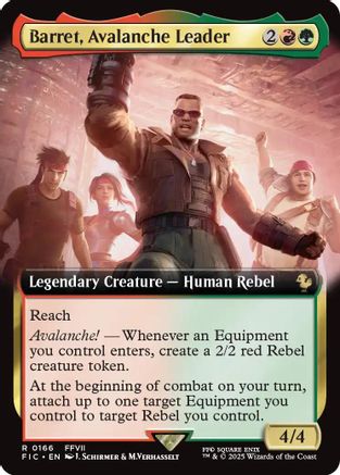 Barret, Avalanche Leader (Extended Art) (FIC-166) - Commander: FINAL FANTASY Foil