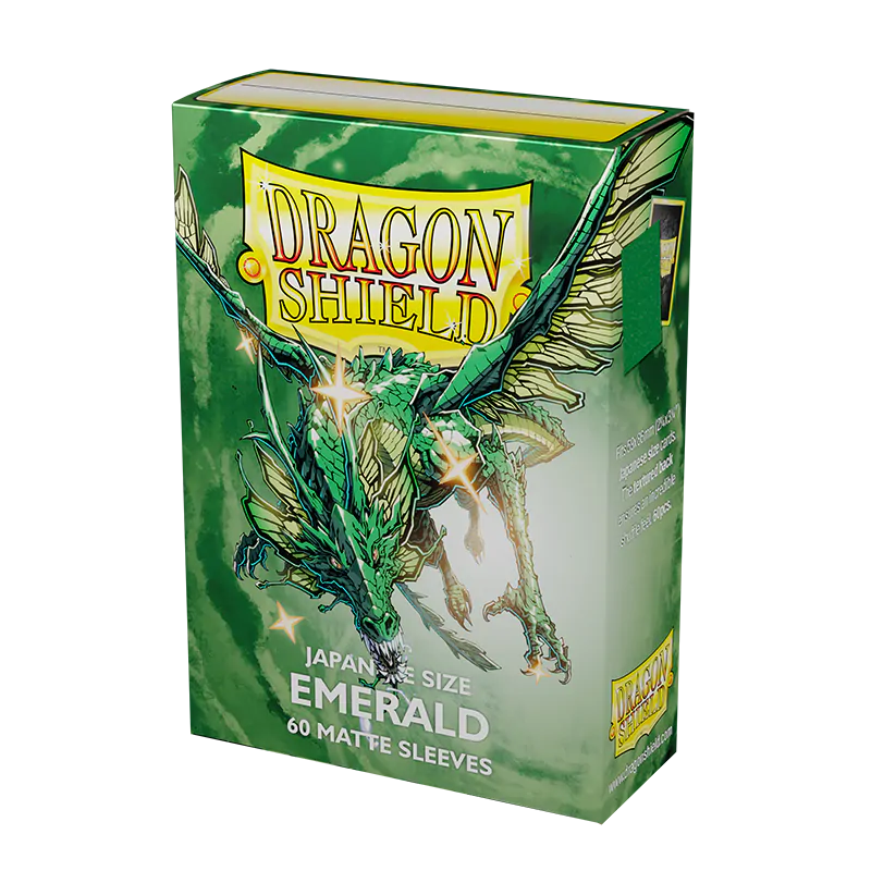 Dragon Shield: Japanese Size 60ct Sleeves - Emerald (Matte)