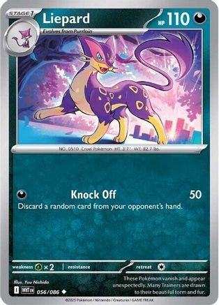 Liepard 056/086 - SV White Flare Reverse Holofoil