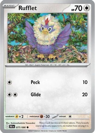 Rufflet 077/086 - SV Black Bolt Reverse Holofoil