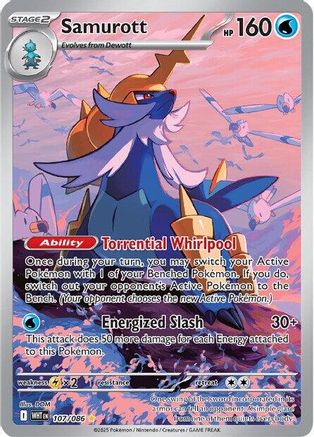 Samurott 107/086 - SV White Flare Holofoil